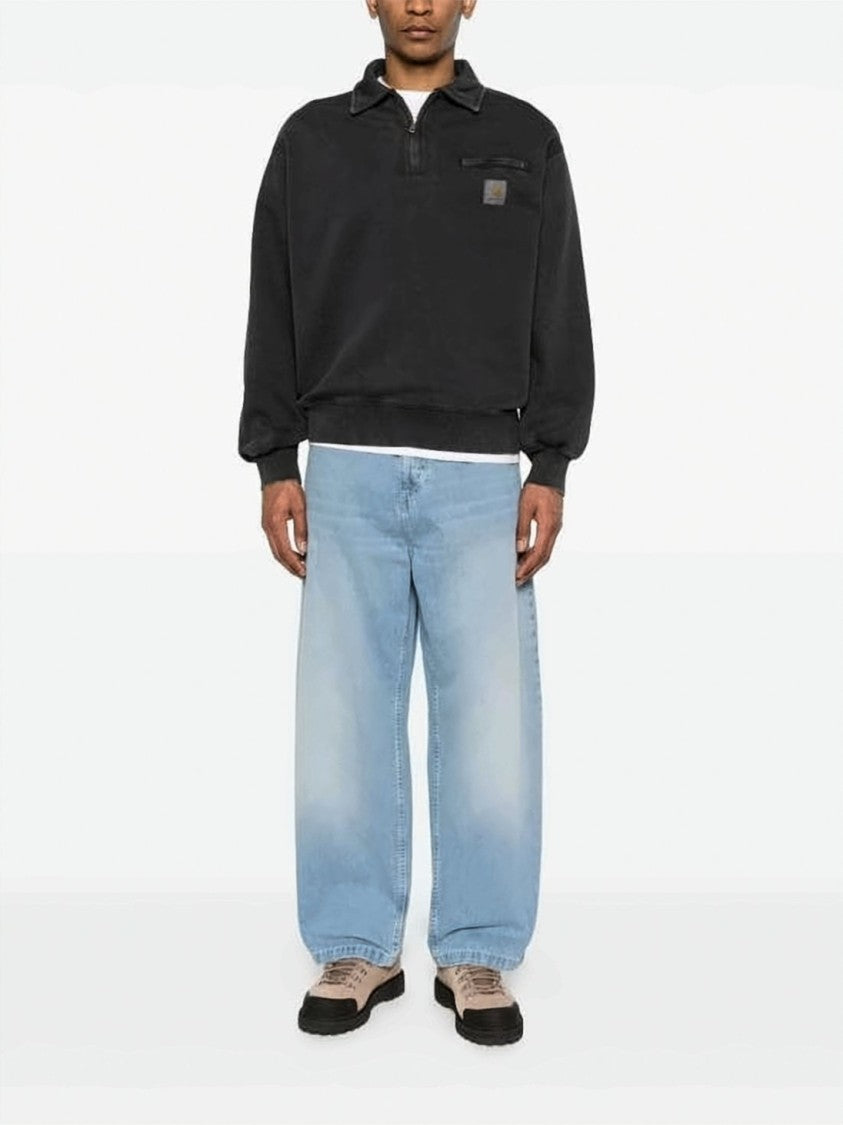 Carhartt Wip Relaxed Wide-Leg Denim Pants With Subtle Fade