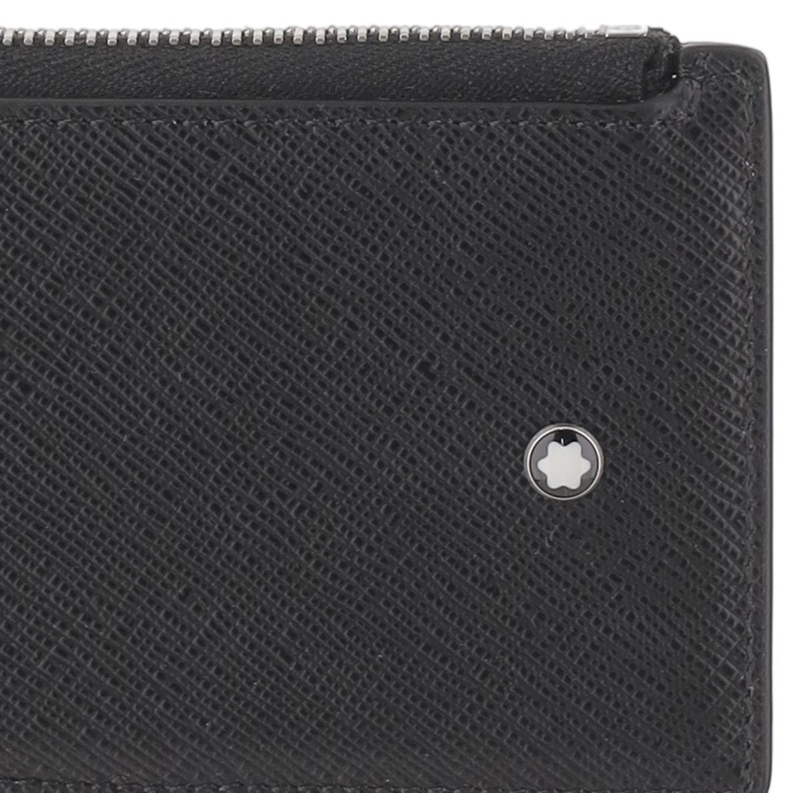 Montblanc Black Embossed Leather Logo Card Holder