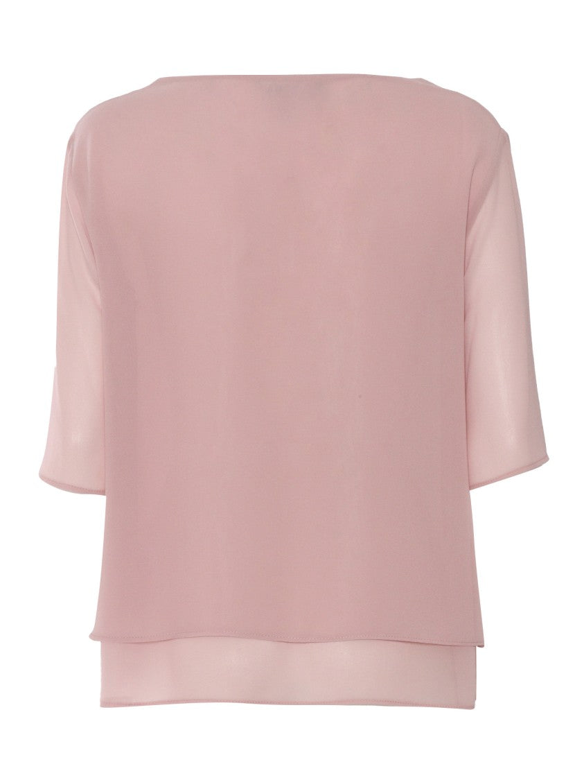Clips Relaxed Fit Chiffon Top