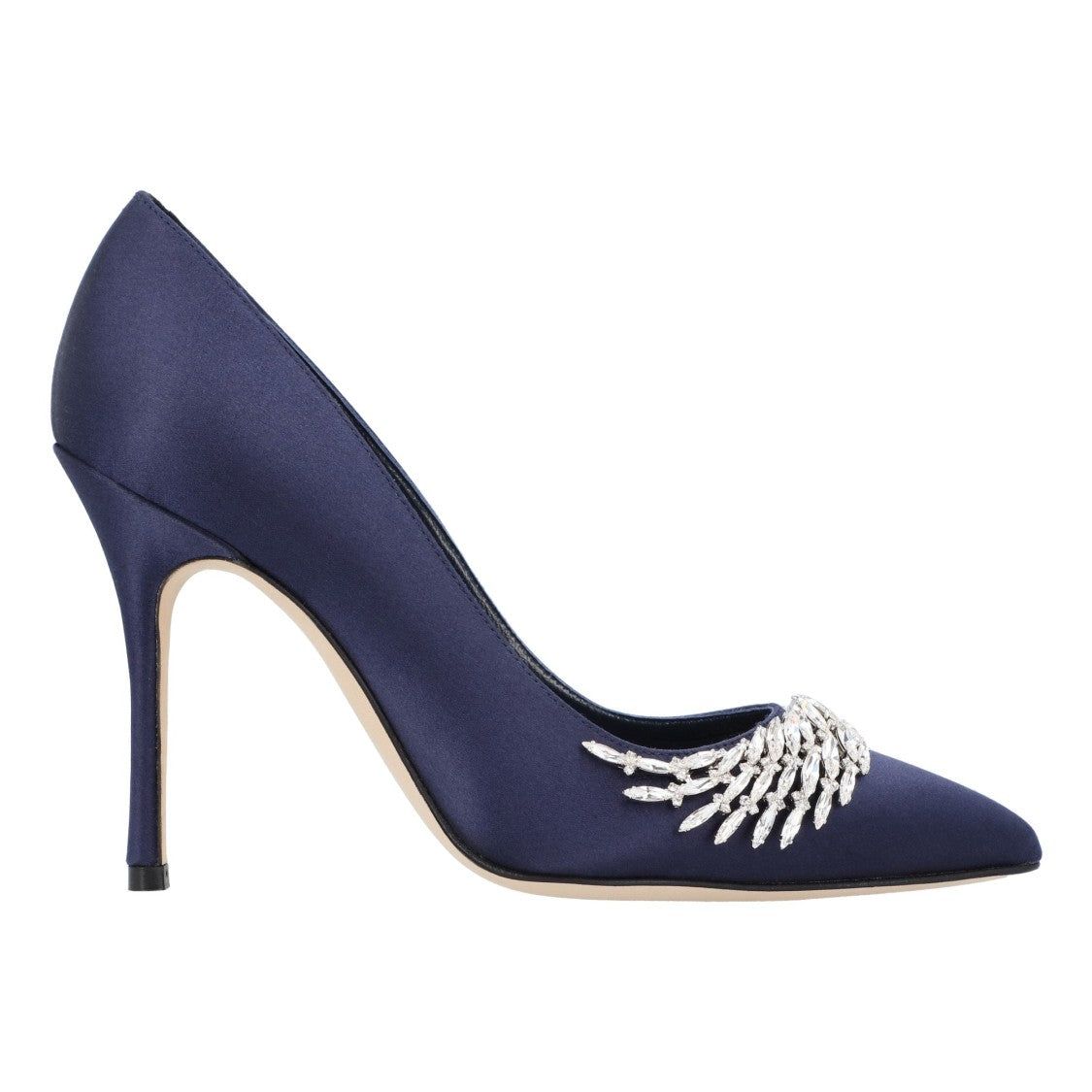 Manolo Blahnik Pluma Fabio Satin 105 Pump Purple
