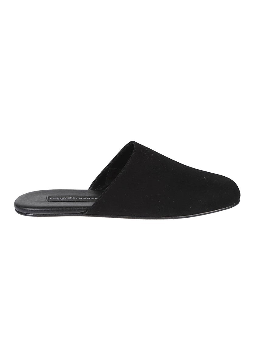 Manebi Minimalist Backless Black Flats