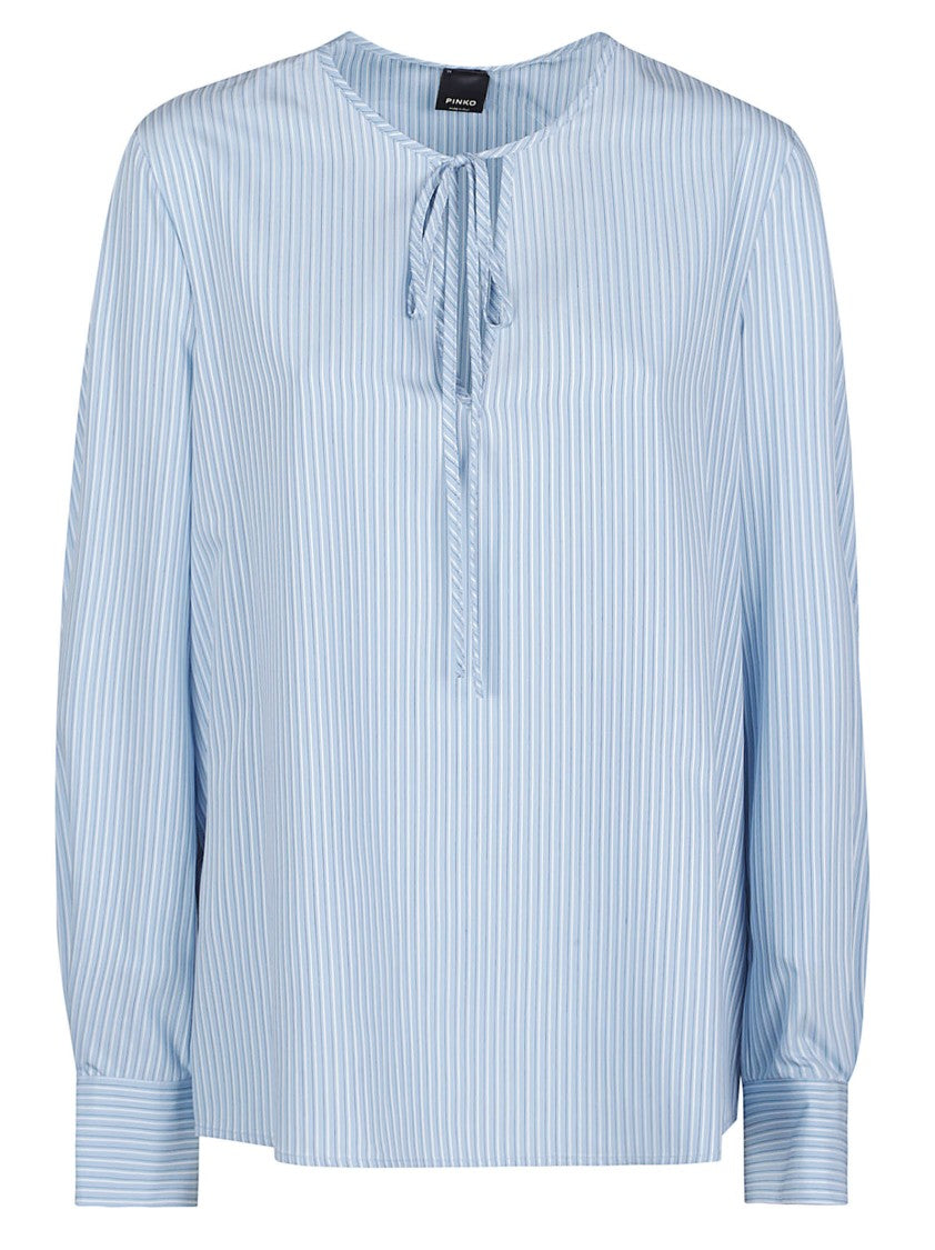 Pinko Beckah Light Blue Striped Blouse