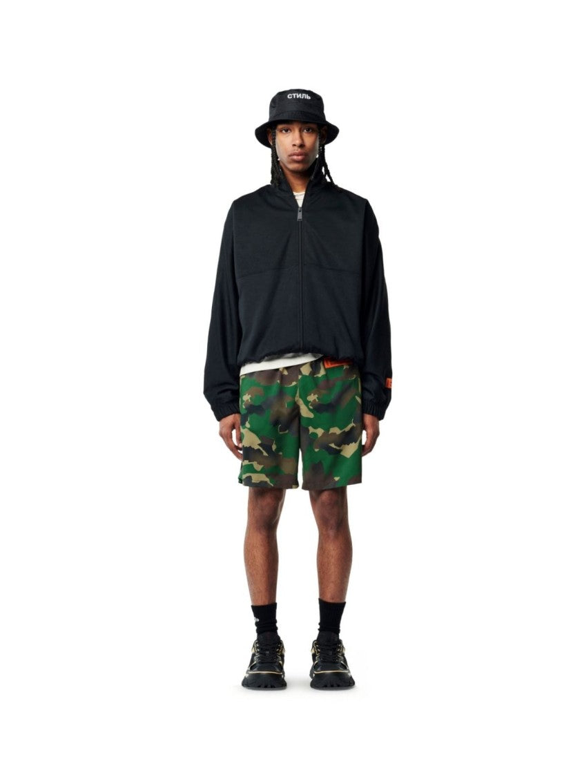 Heron Preston Camouflage Logo Patch Swim Shorts