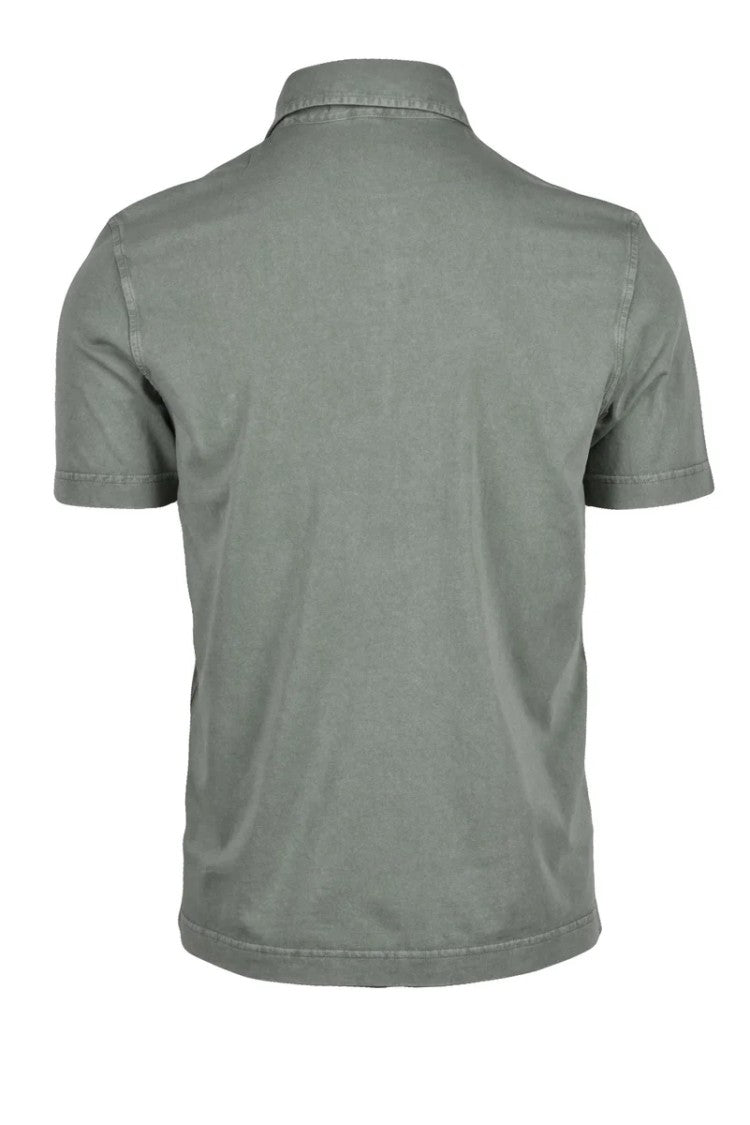 Drumohr Sage Green Cotton Men Polo