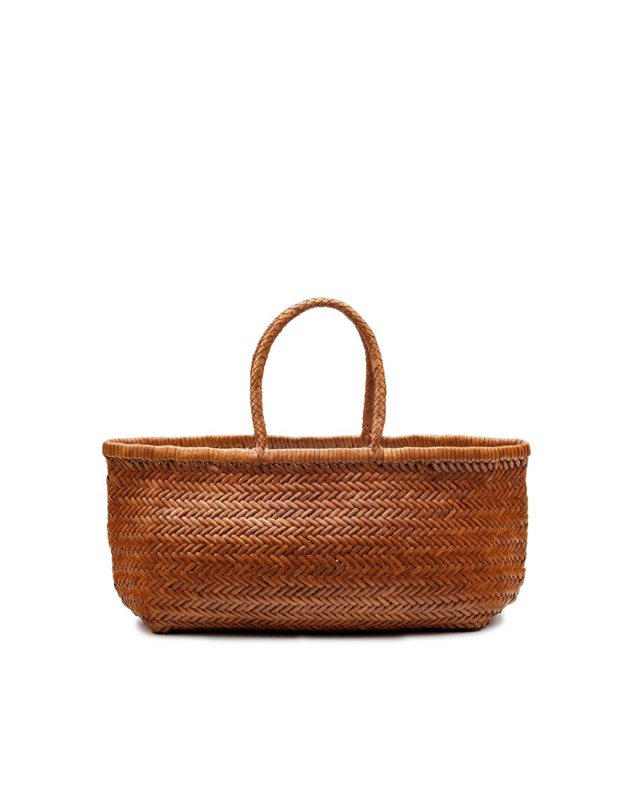 Dragon Diffusion Large Handwoven Basket Tote In Buffalo Calf Leather