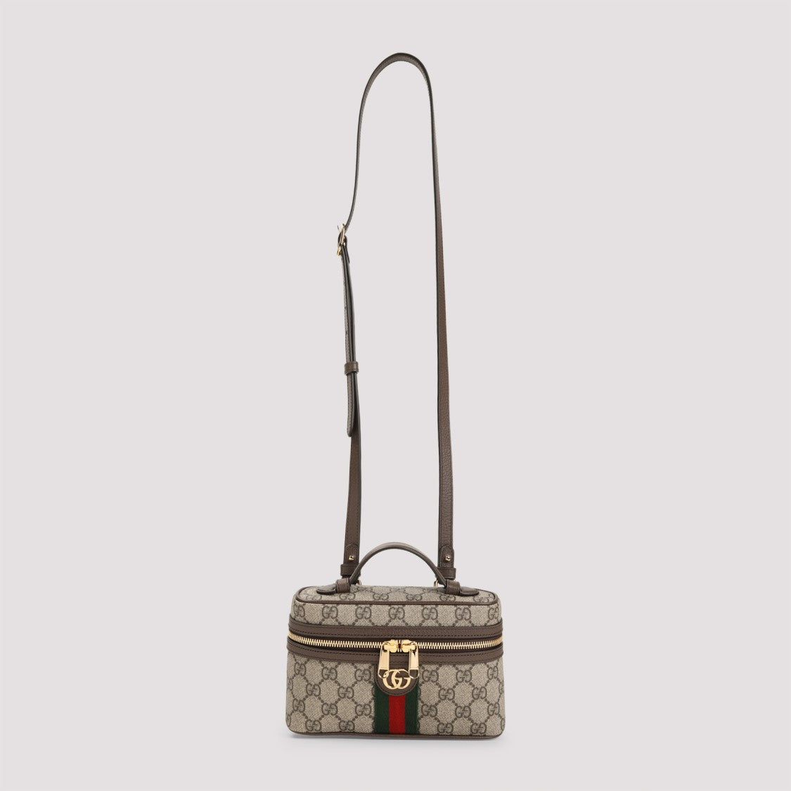 Gucci Ophidia Brown Textile Gg Supreme Pouch