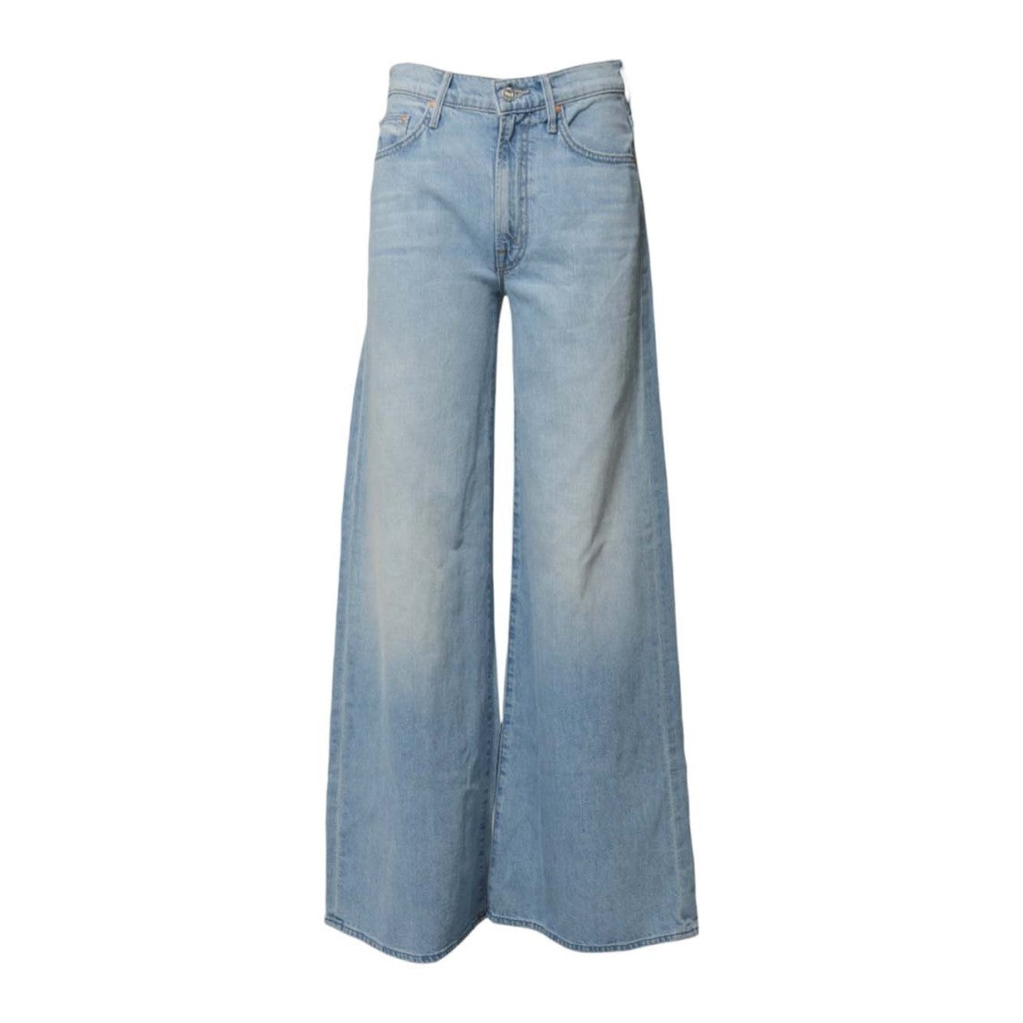 Mother Blue Cotton Denim The Undercover Unripped Jeans