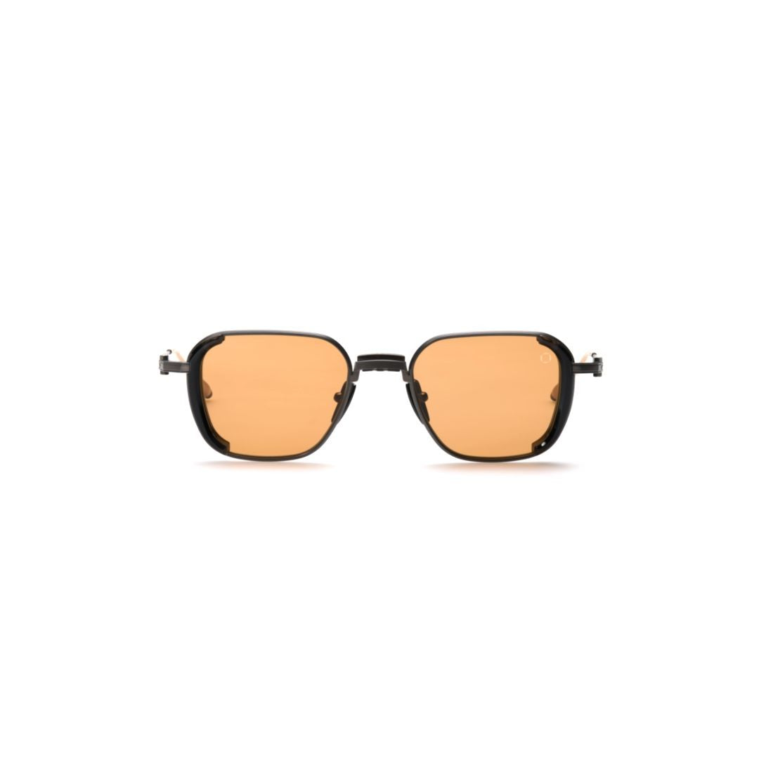 Akoni Aks-513 Square-Frame Sunglasses With Amber Tinted Lenses