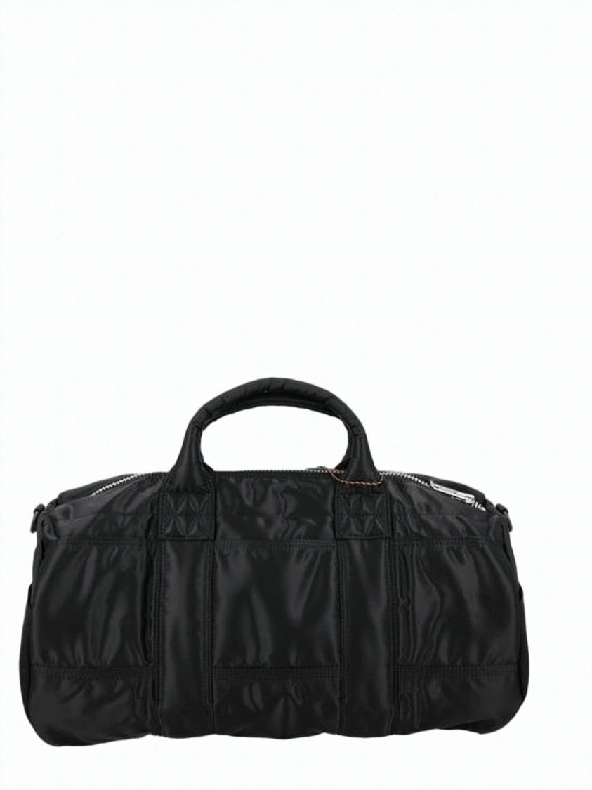 Porter Elongated Black Nylon Bag With Structured Design