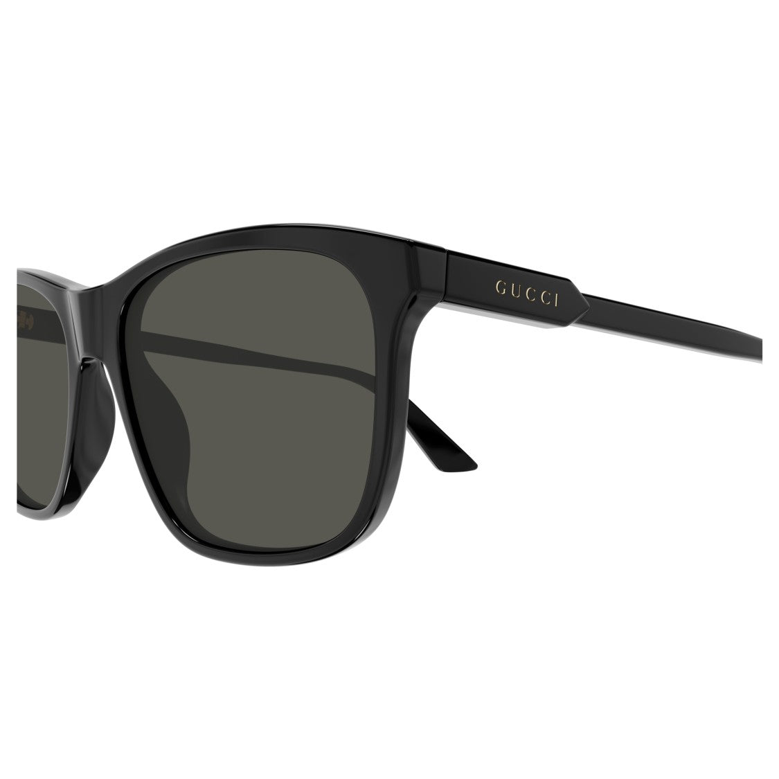 Gucci Gg1819s Glossy Black Rectangular Sunglasses