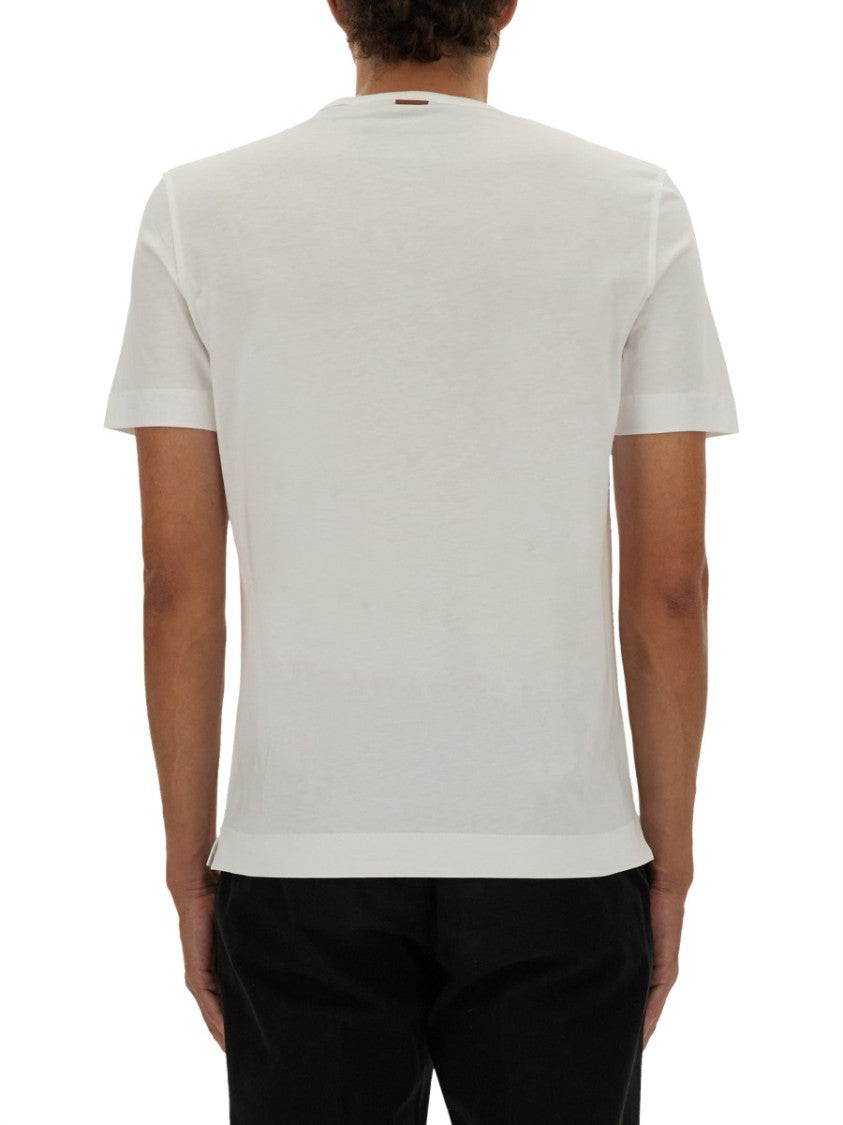 Zegna Short-Sleeve Crew Neck T-Shirt With Subtle Logo