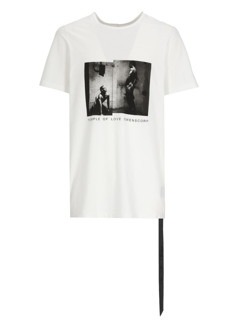 Drkshdw By Rick Owens White Level T Cotton T-Shirt