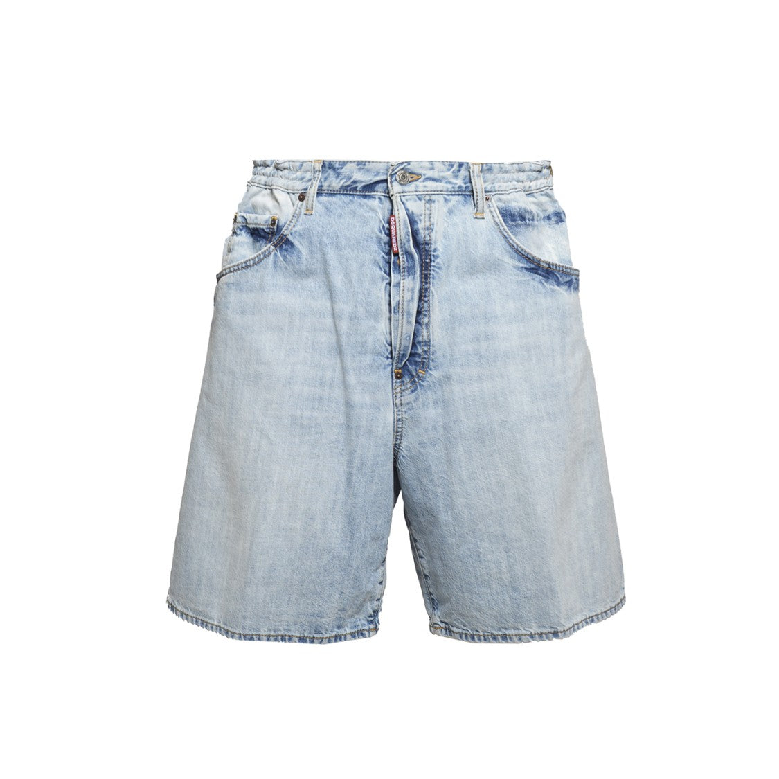 Dsquared2 Blue Cotton Palm Beach Bermuda Shorts