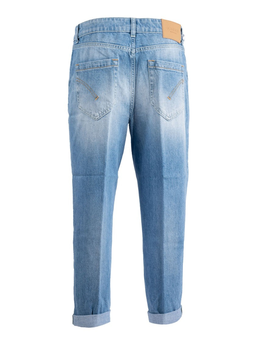 Dondup Relaxed-Fit Light Blue Denim Jeans With Tapered Leg