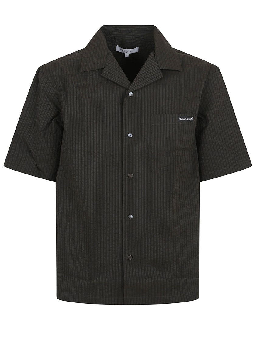Maison Kitsuné Green Short-Sleeve Shirt With Relaxed Fit