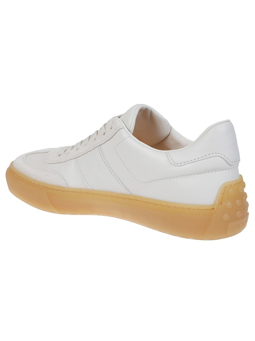 Tod's Leather Sneakers With Minimalist Design And Rubber Sole