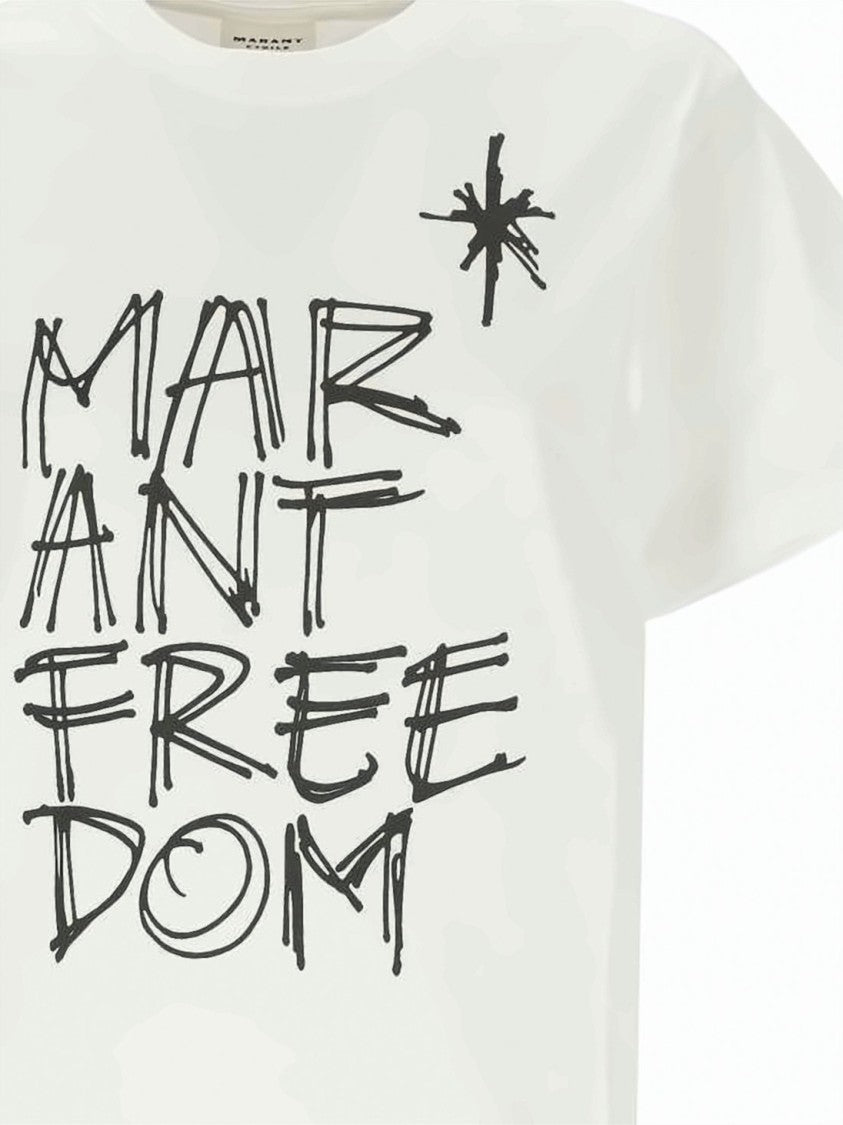 Isabel Marant Short-Sleeved T-Shirt With Bold Graphic Print