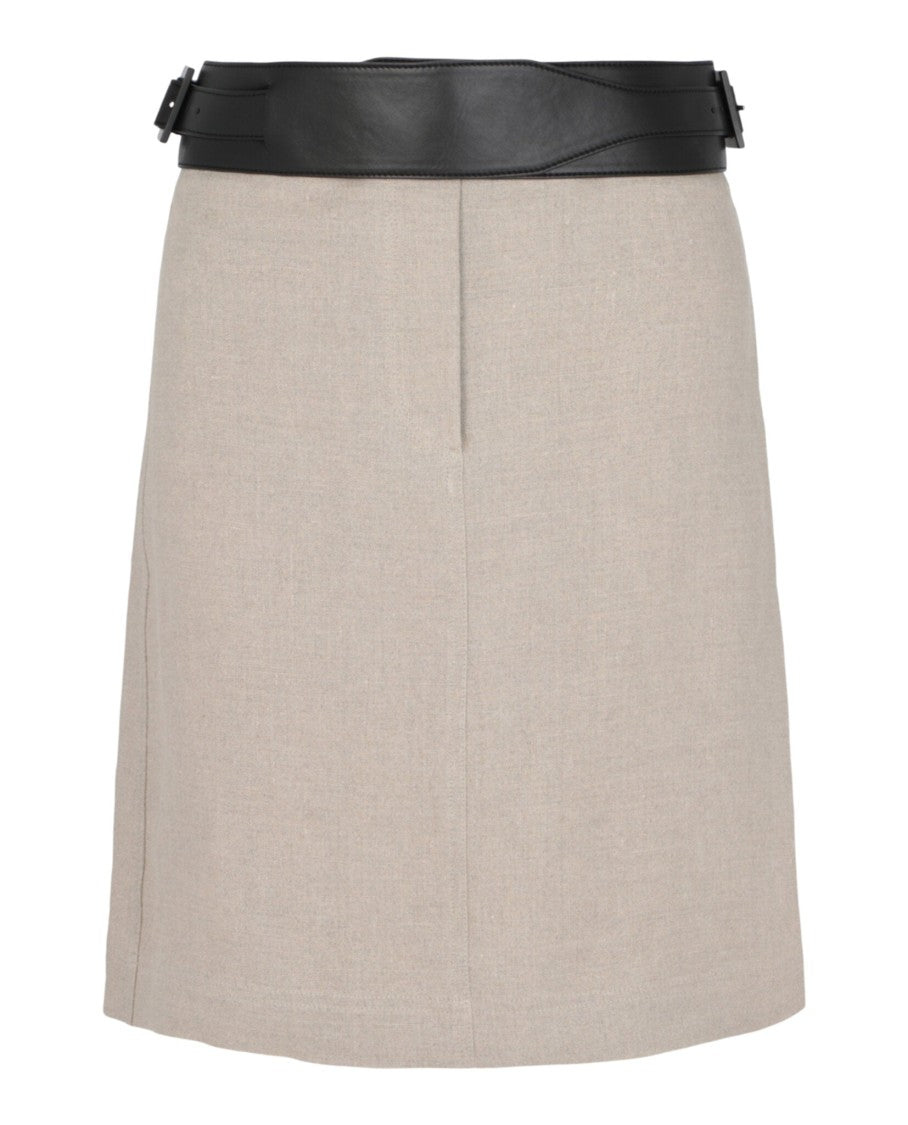 Ferragamo Skirt With Removable Leather Belt