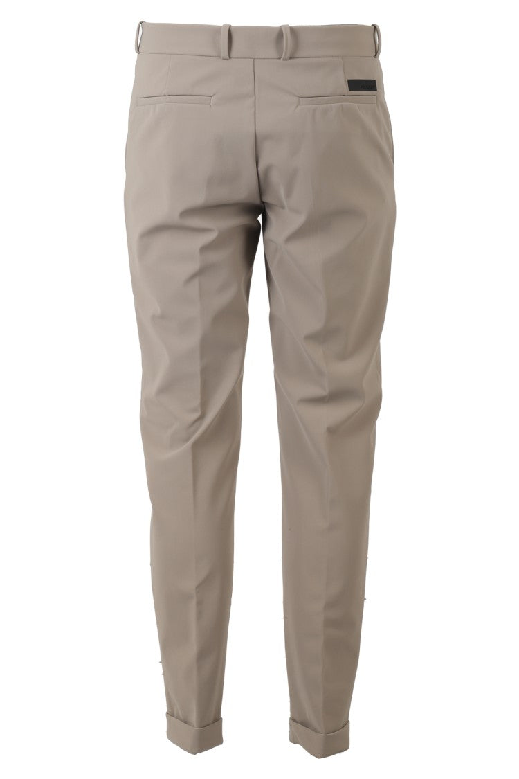 Rrd Lycra Beige Straight-Cut Lycra Pants
