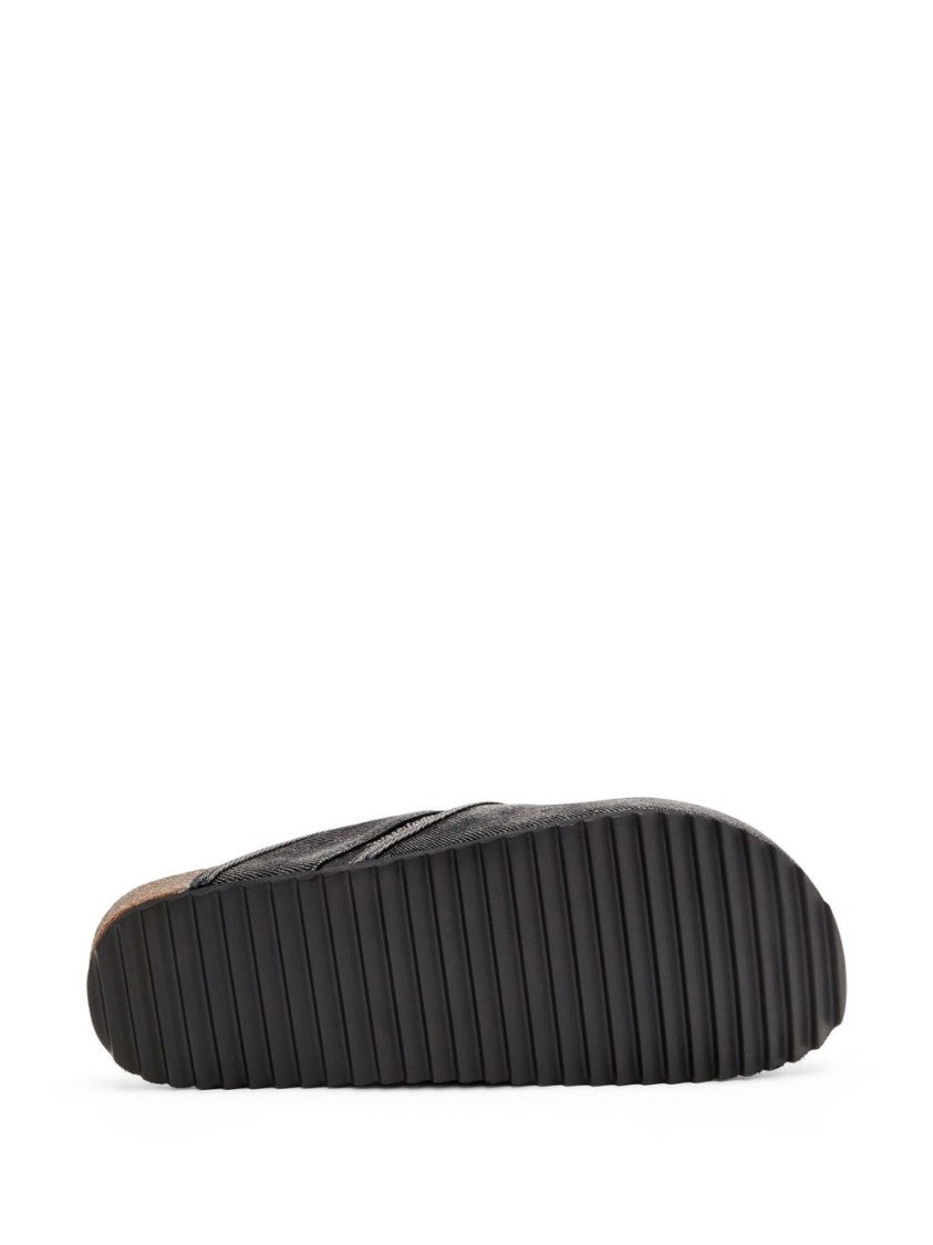 Diesel Textured Slip-On Sandals