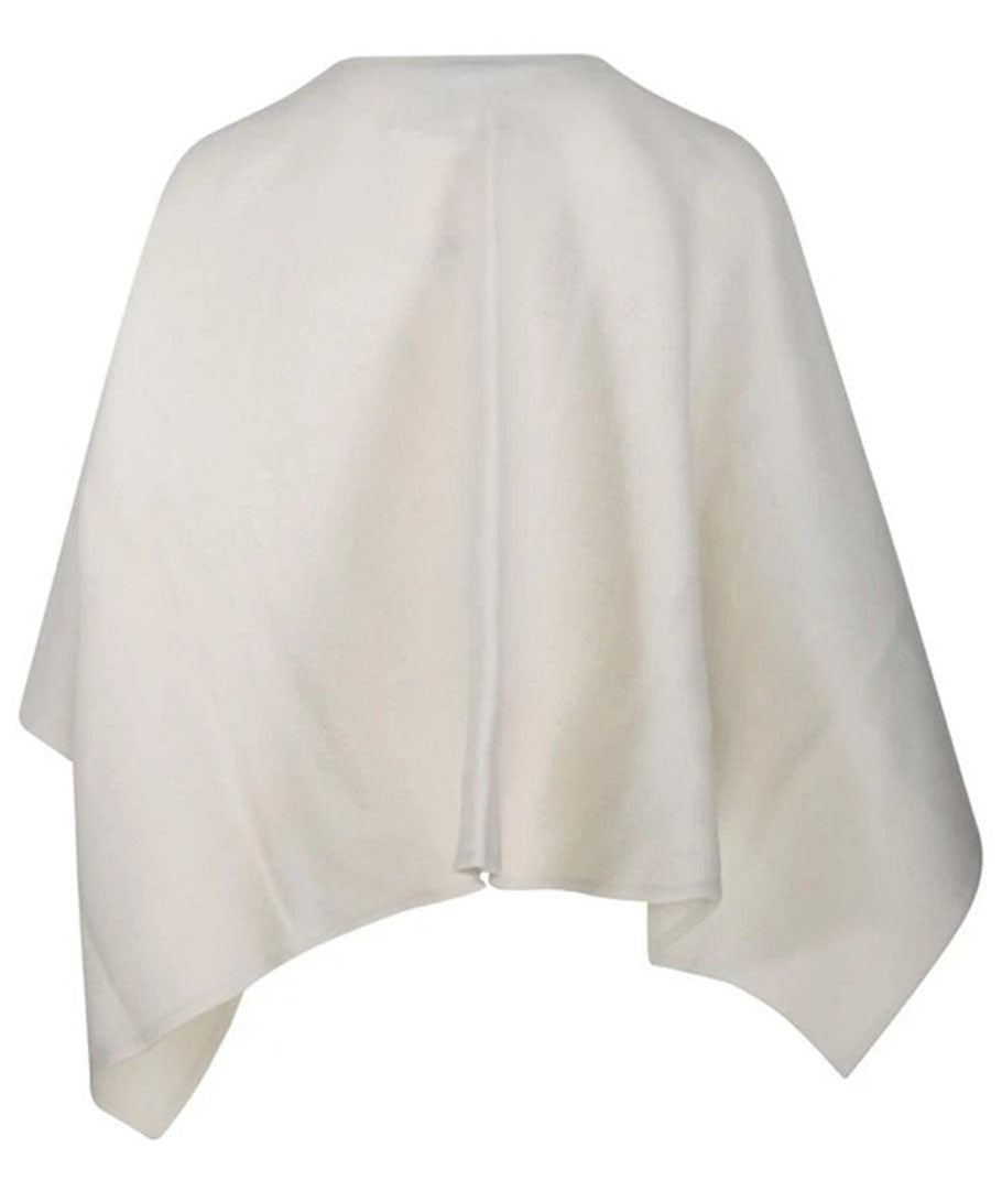 Max Mara Draped White Alpaca Blend Cape