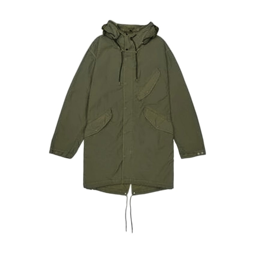Engineered Garments Muted Olive Green Tropical Wool Parka