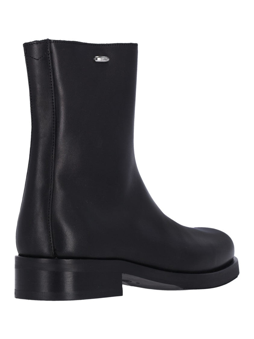 Our Legacy Black Leather "Truck" Ankle Boots