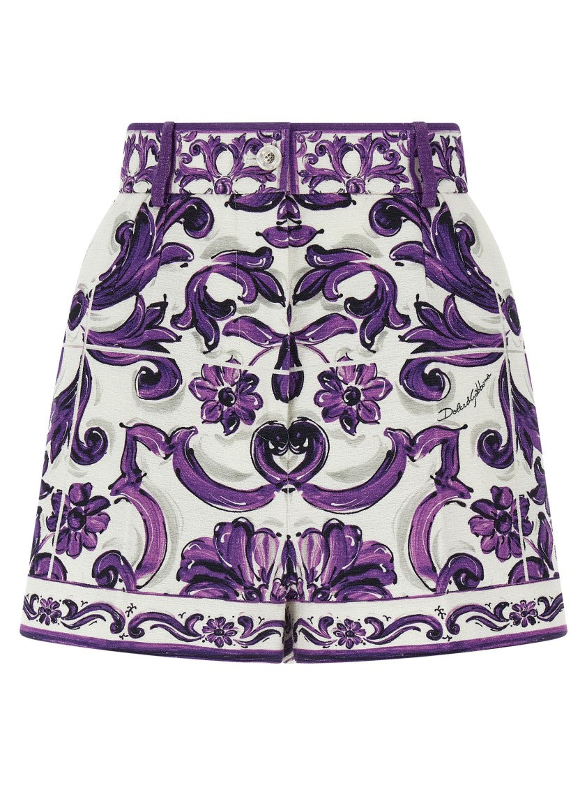 Dolce & Gabbana 'Maiolica' Print Bermuda Shorts
