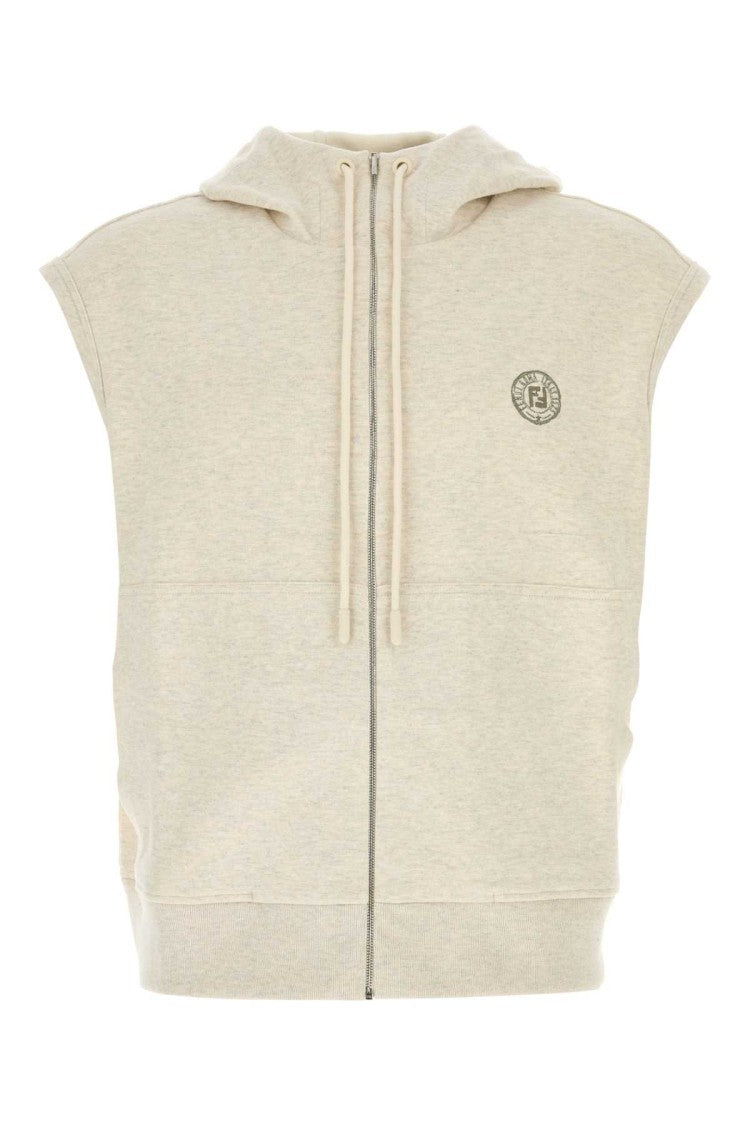 Fendi Melange Crema Stretch Sweatshirt