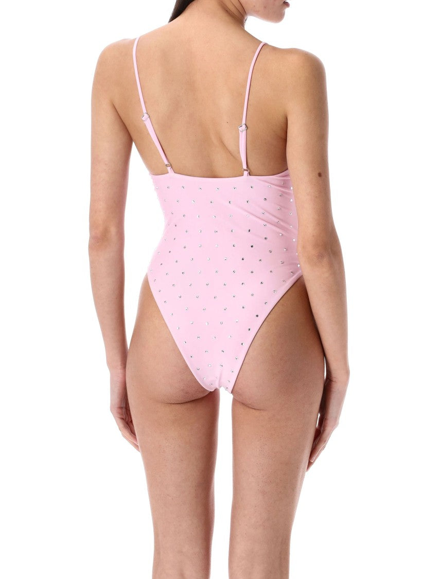 Swim By Di Crystal Soft Pink Embellished One Piece