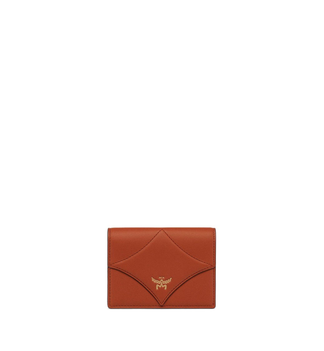 Mcm Quilted Mini Wallet In Spanish Calfskin