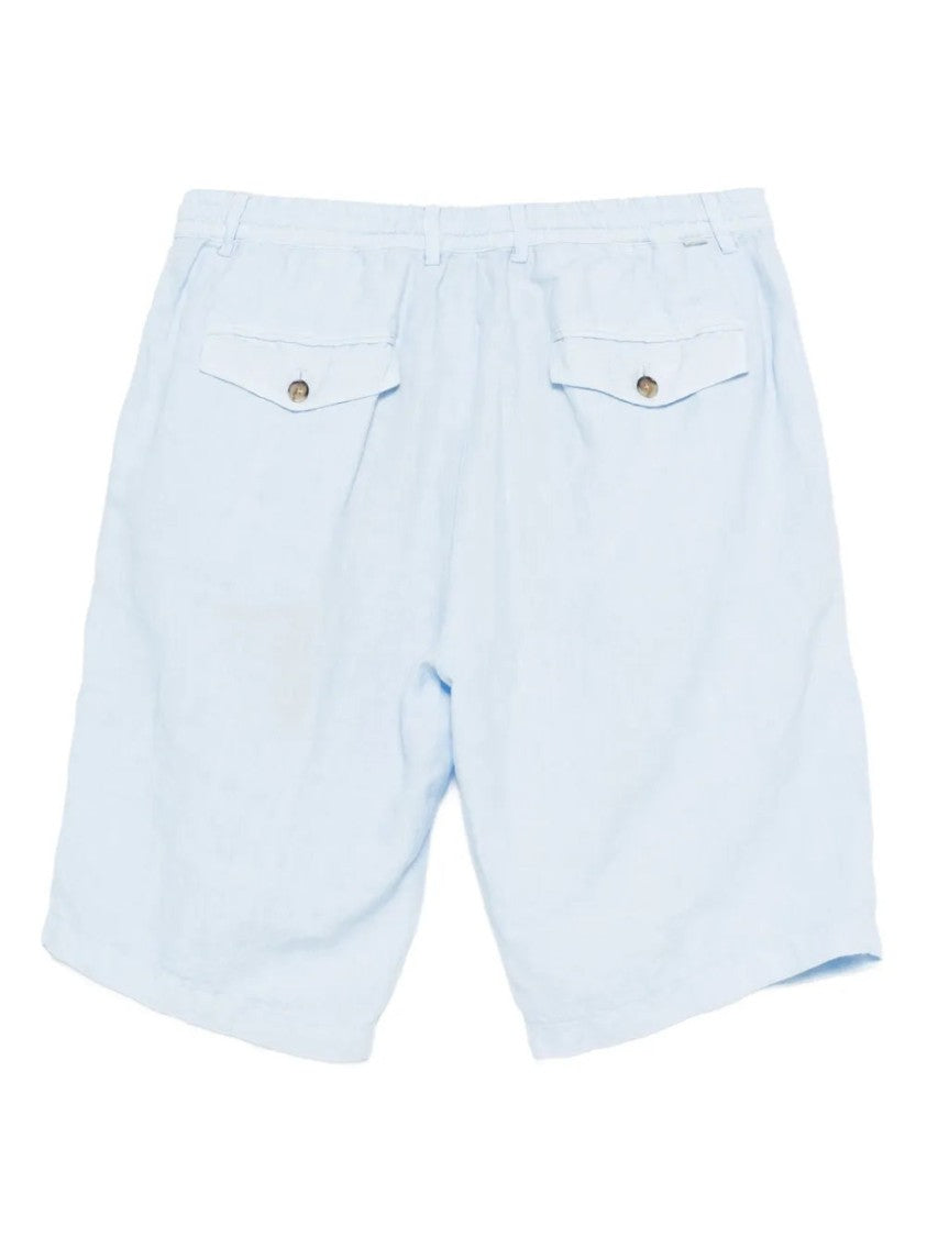 Paul & Shark Blue Relaxed-Fit Linen Shorts