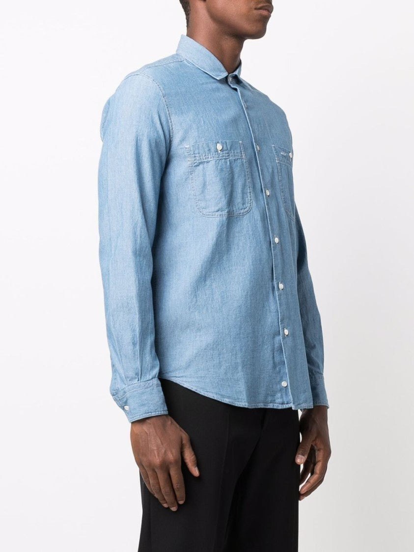 Aspesi Japanese Chambray Cotton Work Shirt