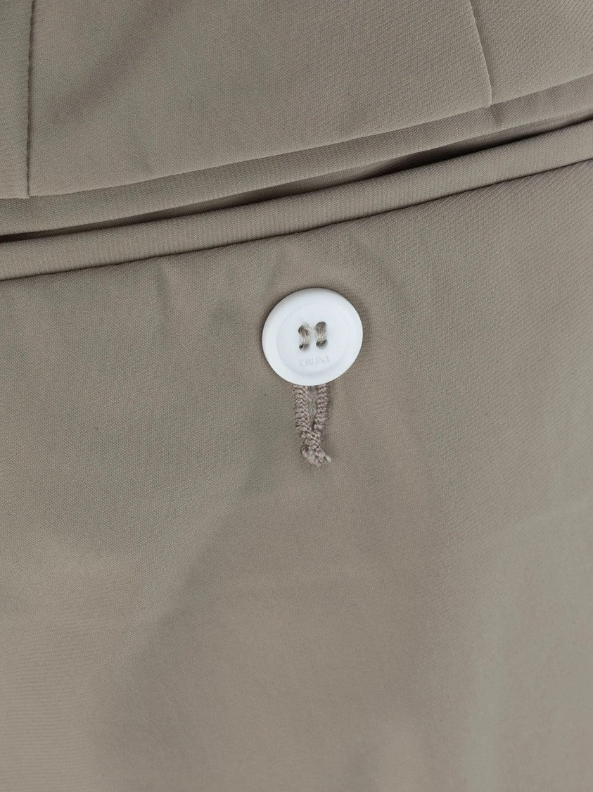 Cruna Muted Brown Relaxed Fit Tapered Trousers
