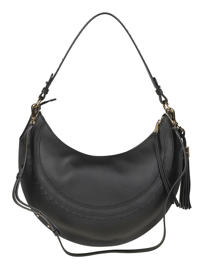 Lancel Hoboheme Medium Crescent Shoulder Cow Leather Shoulder Bag