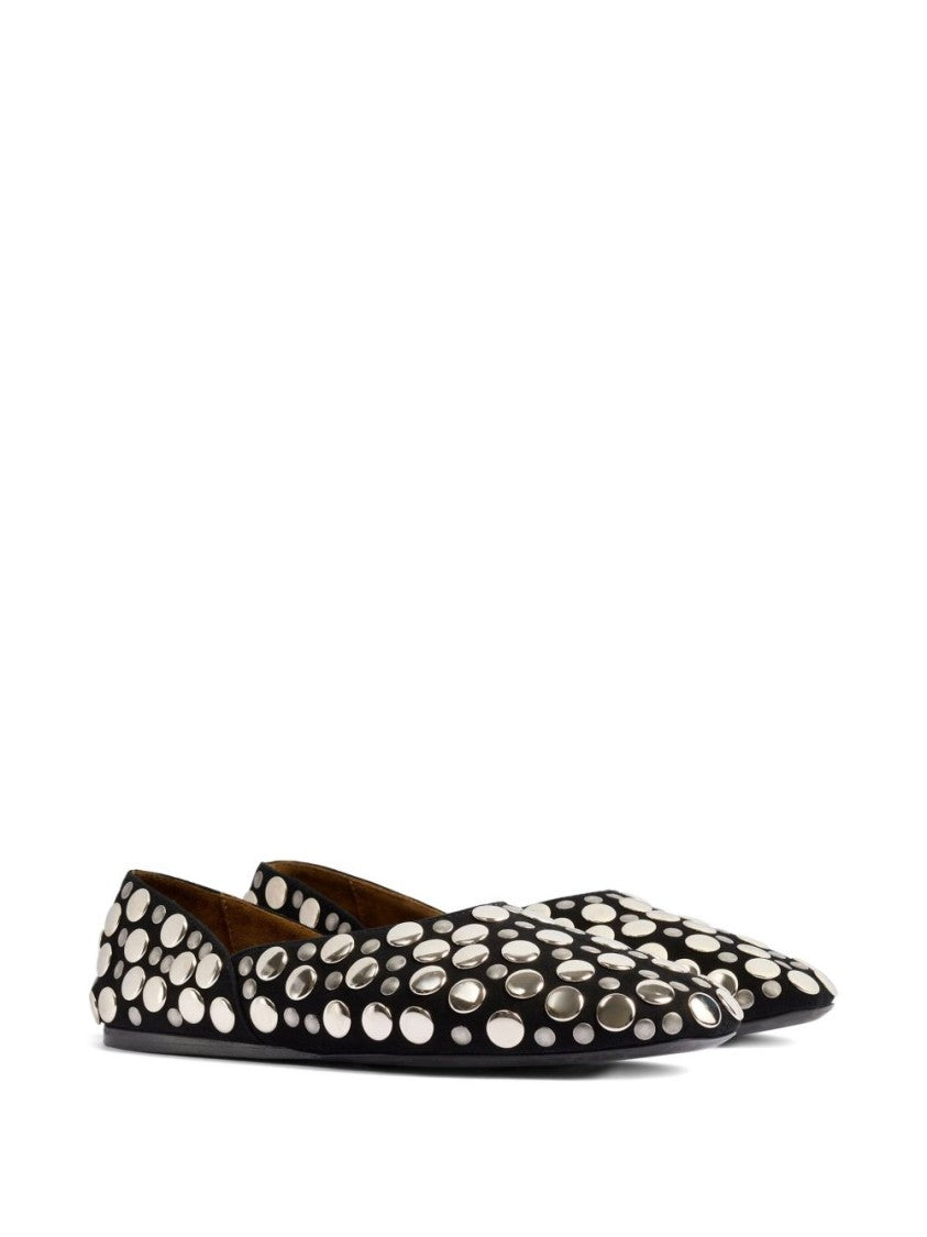 Khaite Round Toe Suede Flats