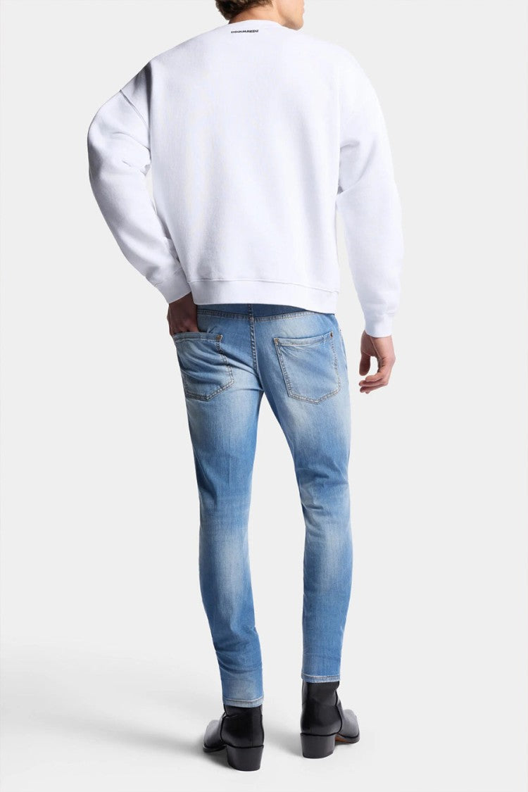 Dsquared2 Blue Slim Tapered Cotton-Blend Jeans