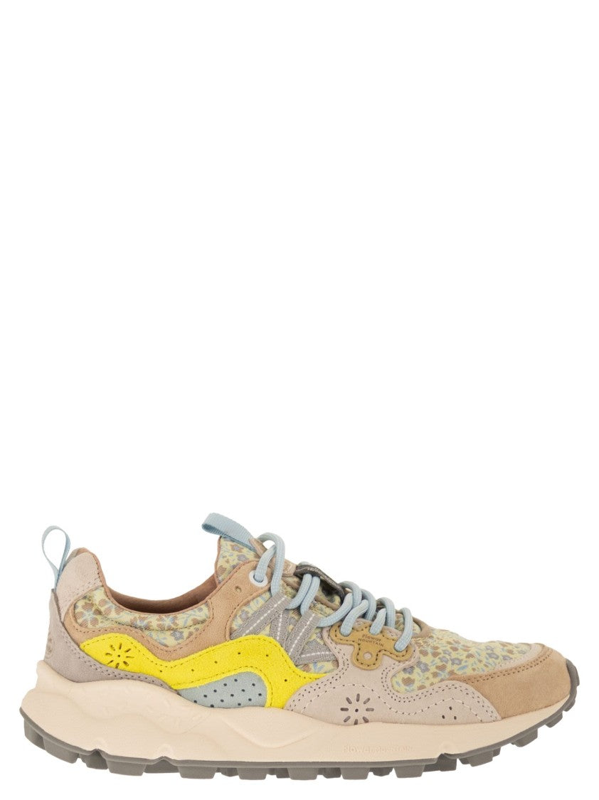 Flower Mountain Yamano 3 - Sneakers In Suede And Technical Fabric