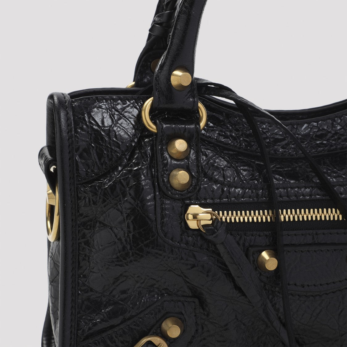 Balenciaga Le City Mini Black Lamb Leather Shoulder  Bag