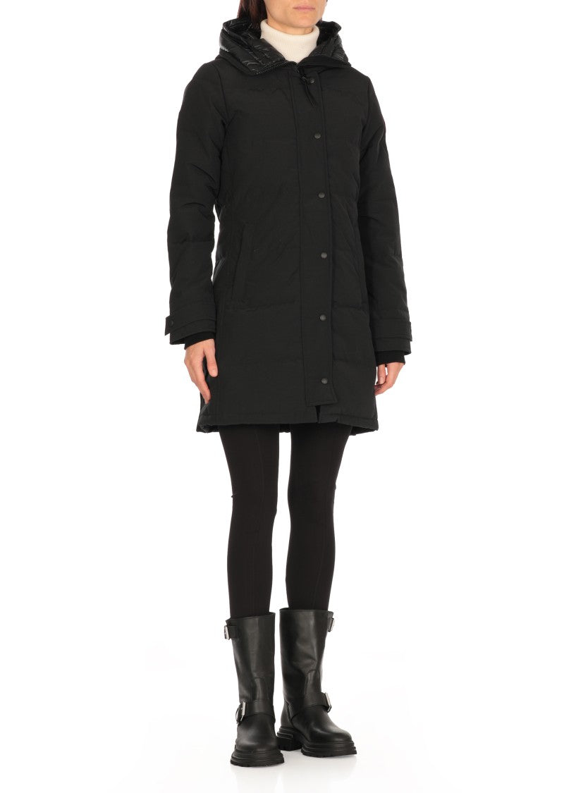 Canada Goose Black Tesh Fabric Shelburne Down Jacket