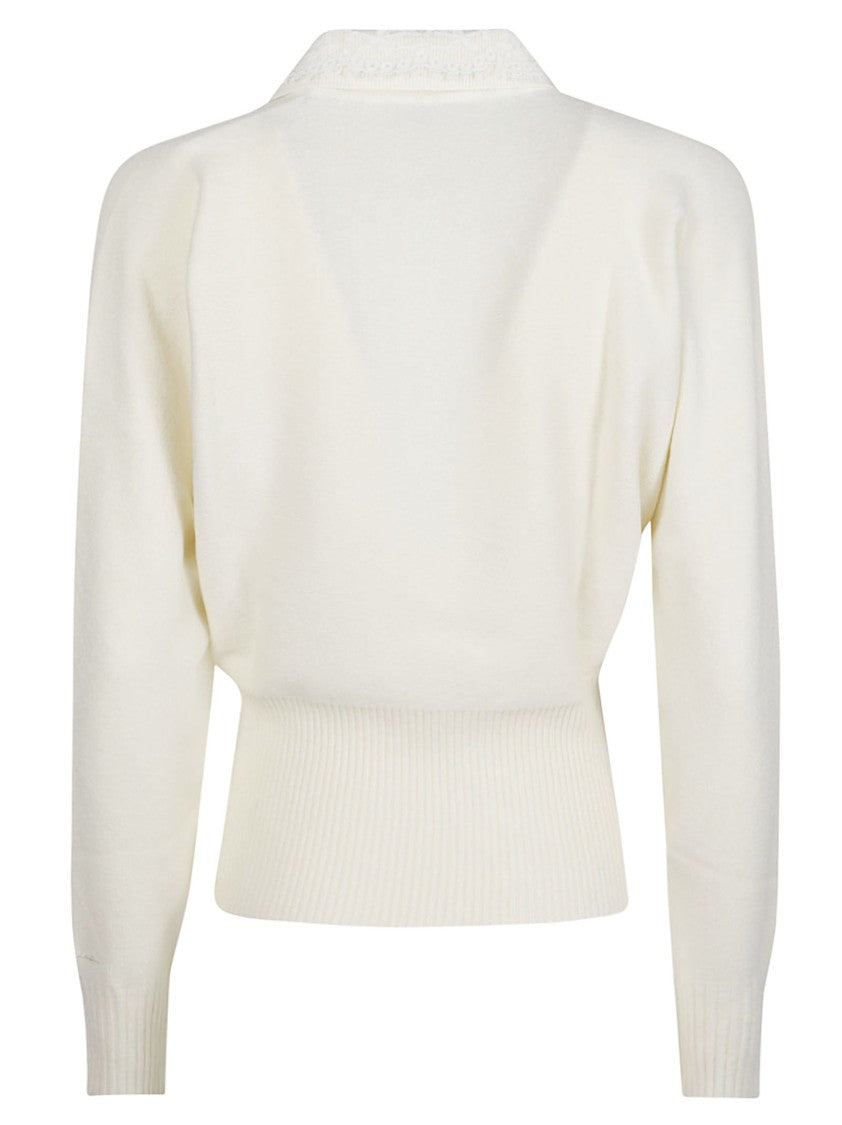 Ermanno Firenze Long Sleeve Polo Neck Viscose-Blend Sweater