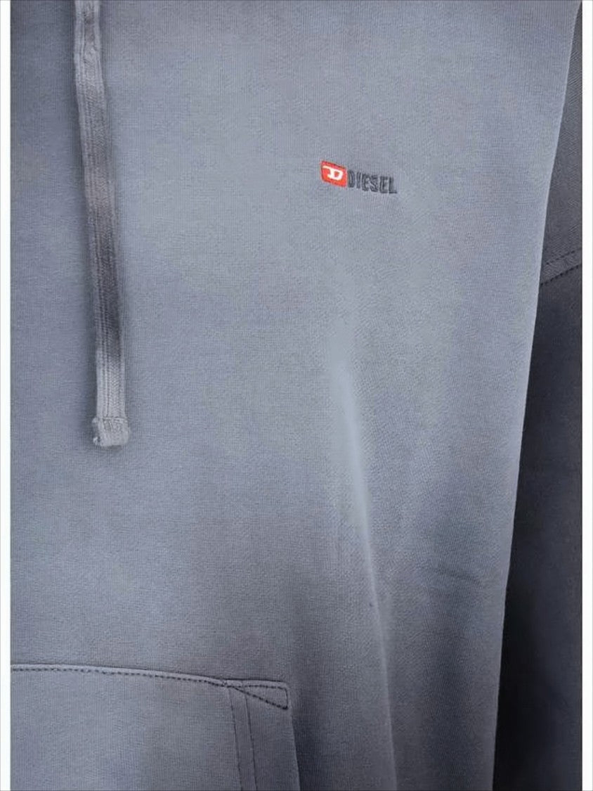 Diesel Gradient Fade Effect Hoodie With Drawstring