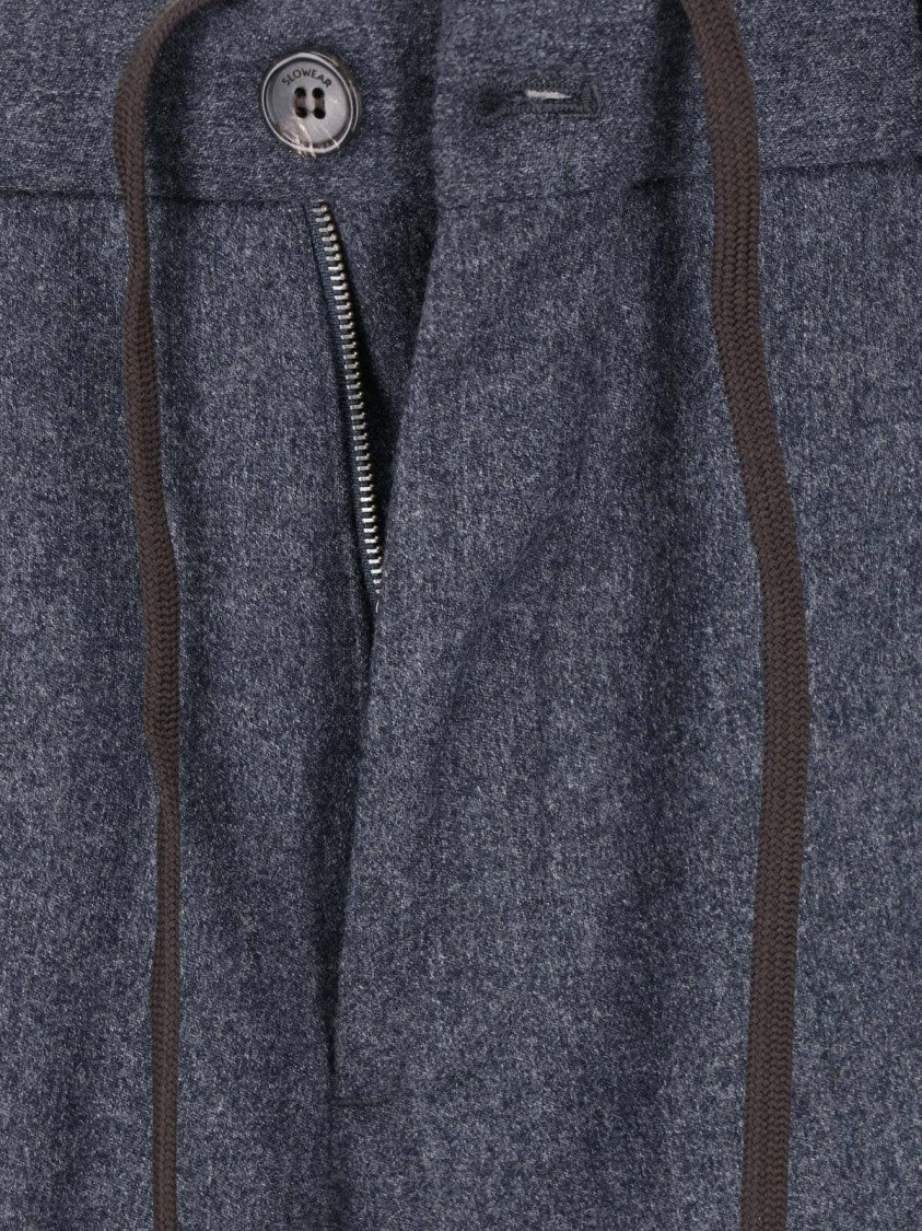 Incotex Grey Slim-Fit Virgin Wool Trousers