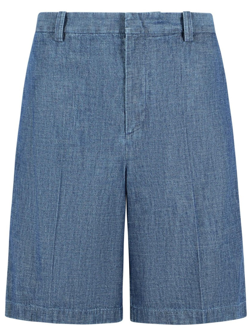 Jil Sander Blue Cotton Bermuda Shorts