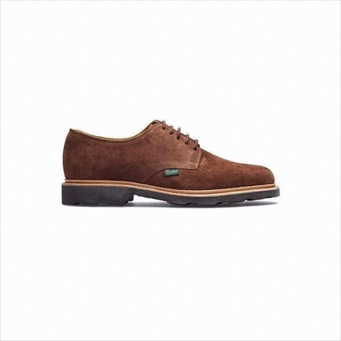 Paraboot Classic Derby Lace-Up Shoes In Rich Brown Suede