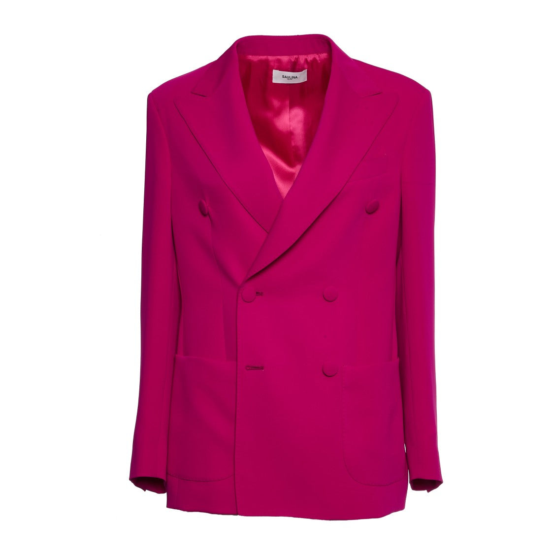 Saulina Milano Fuchsia Double-Breasted Blazer