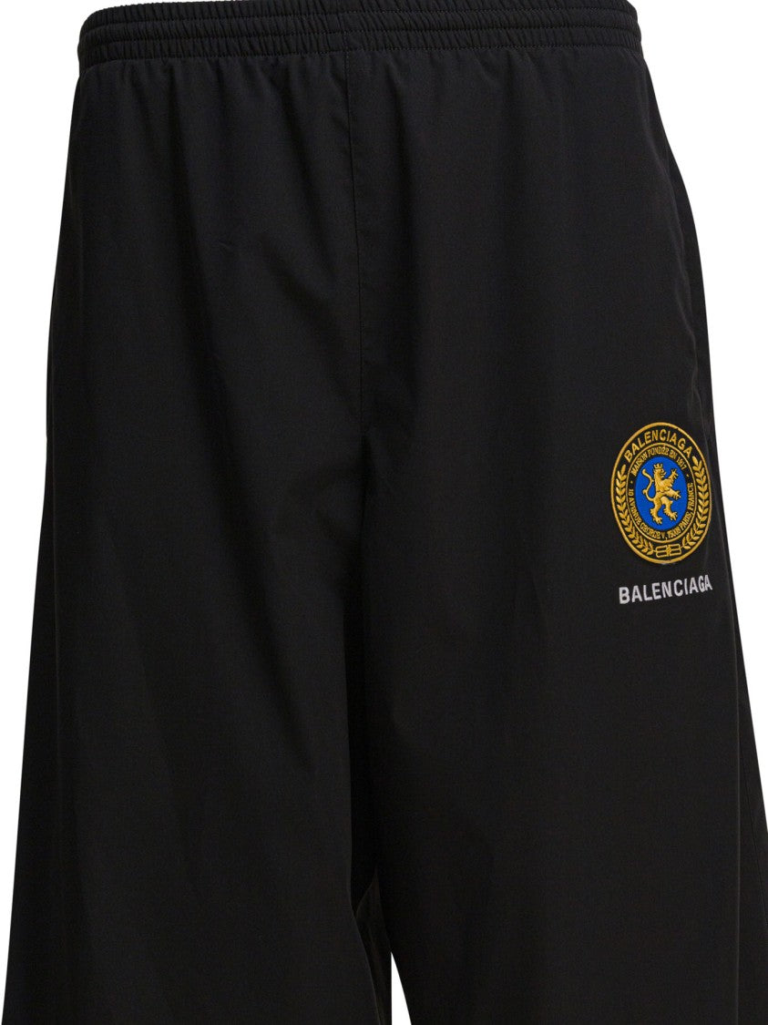 Balenciaga Relaxed Fit Track Pants With Embroidered Emblem
