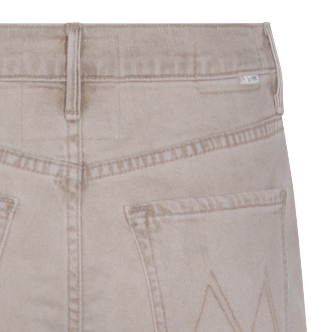 Mother Straight-Leg Beige Jeans With
