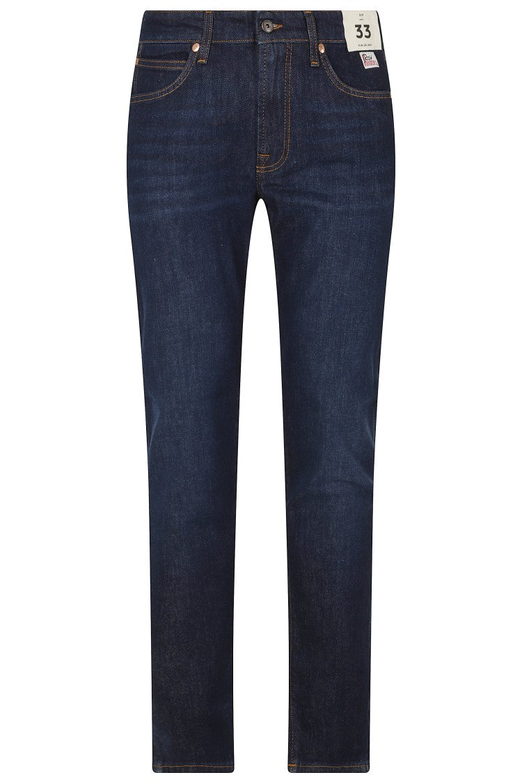 Roy Roger's Dark Blue Wash51 Straight-Leg Cotton Jeans