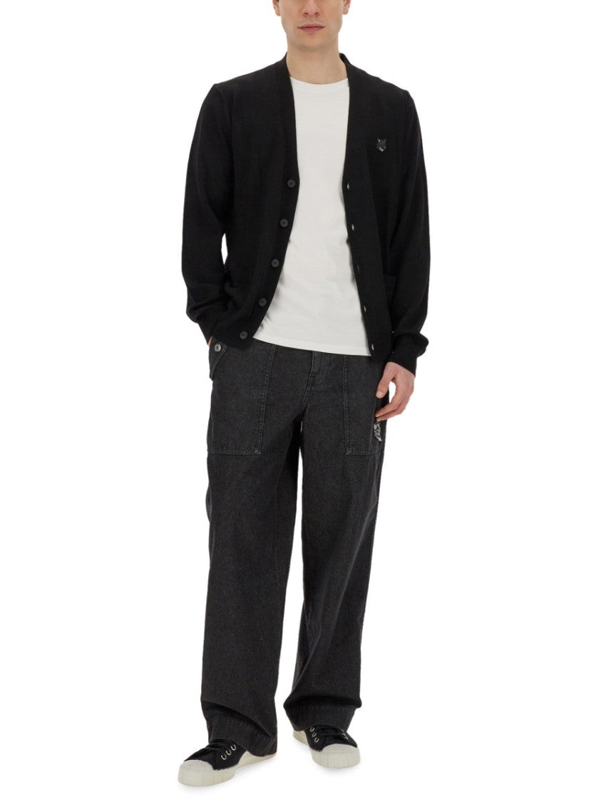 Maison Kitsuné Cardigan With Fox Patch